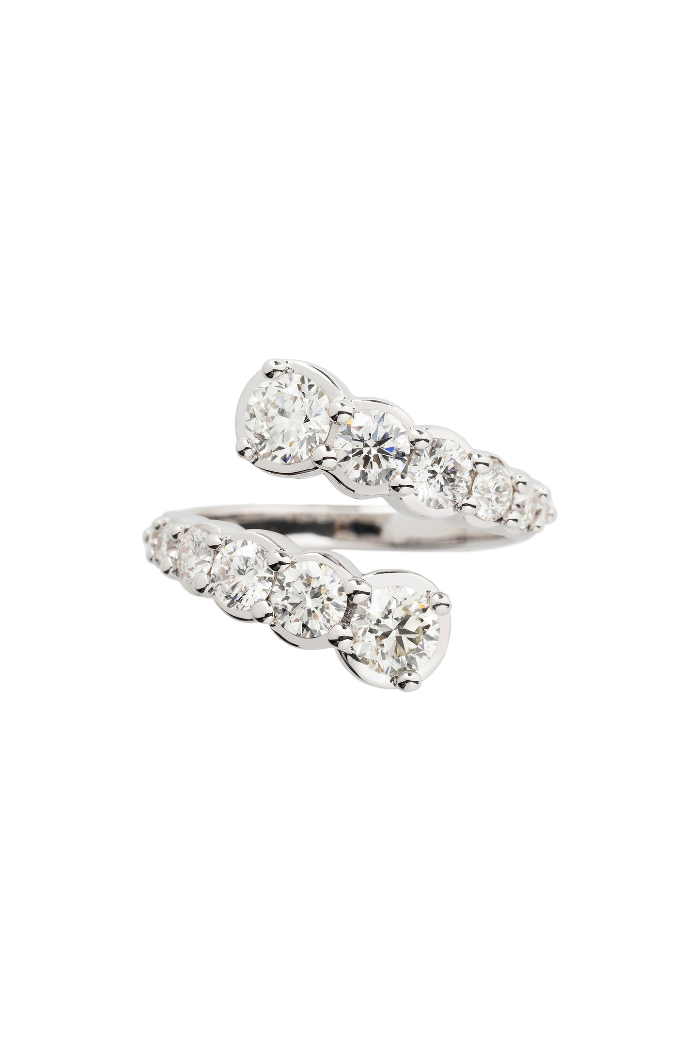 White diamond ring in 18k white gold