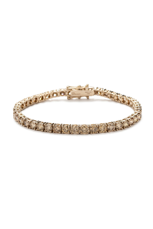 Brown diamond Tennis bracelet in 18k white gold