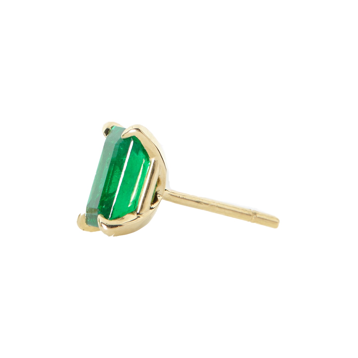 Emerald earrings in 18k yellow gold