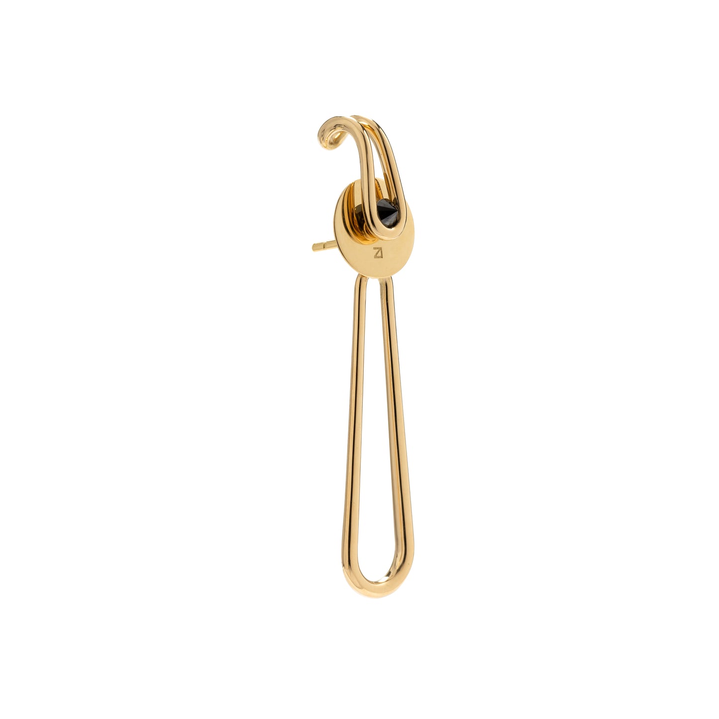 Black diamond Biela earrings in 18k yellow gold