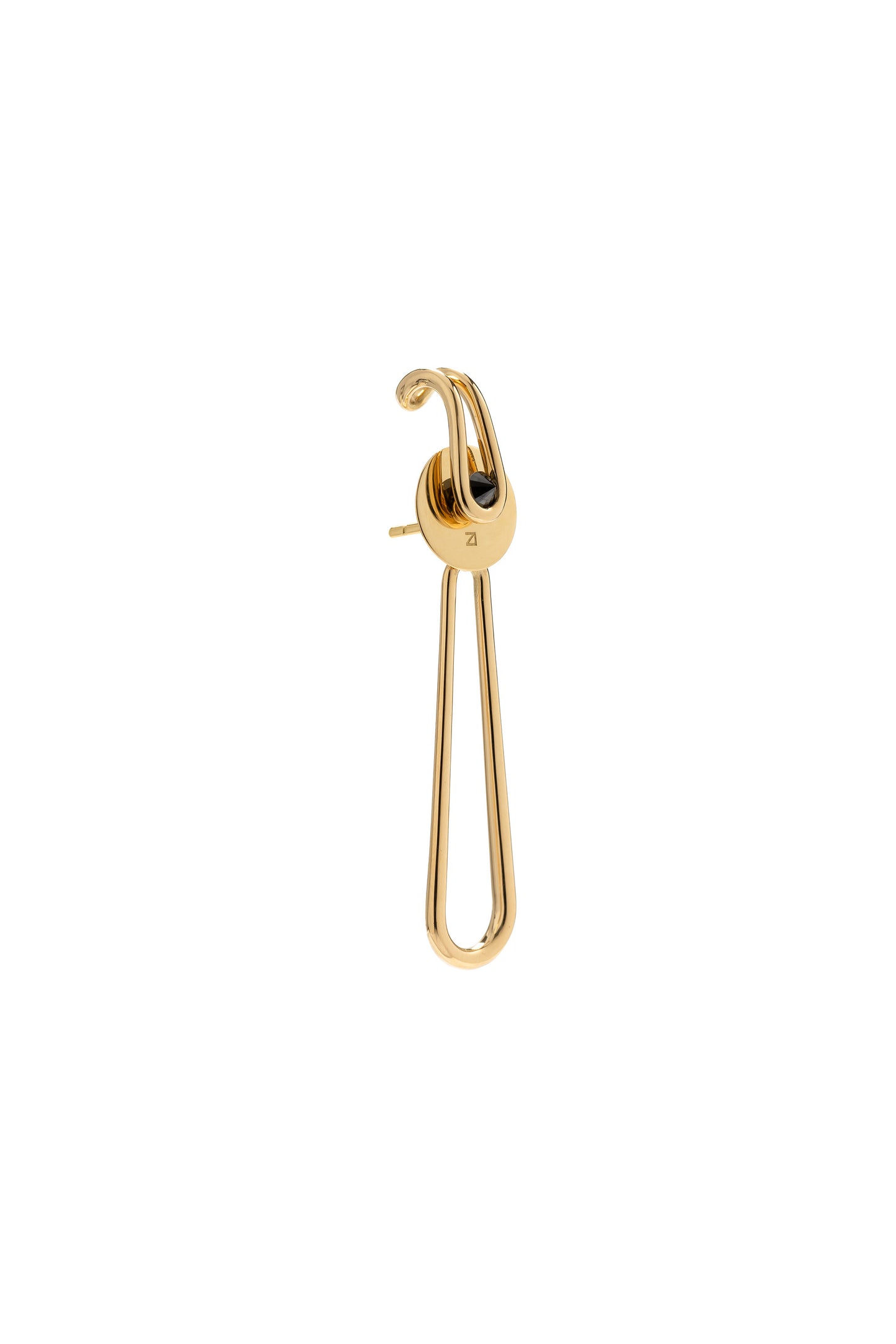 Black diamond Biela earrings in 18k yellow gold