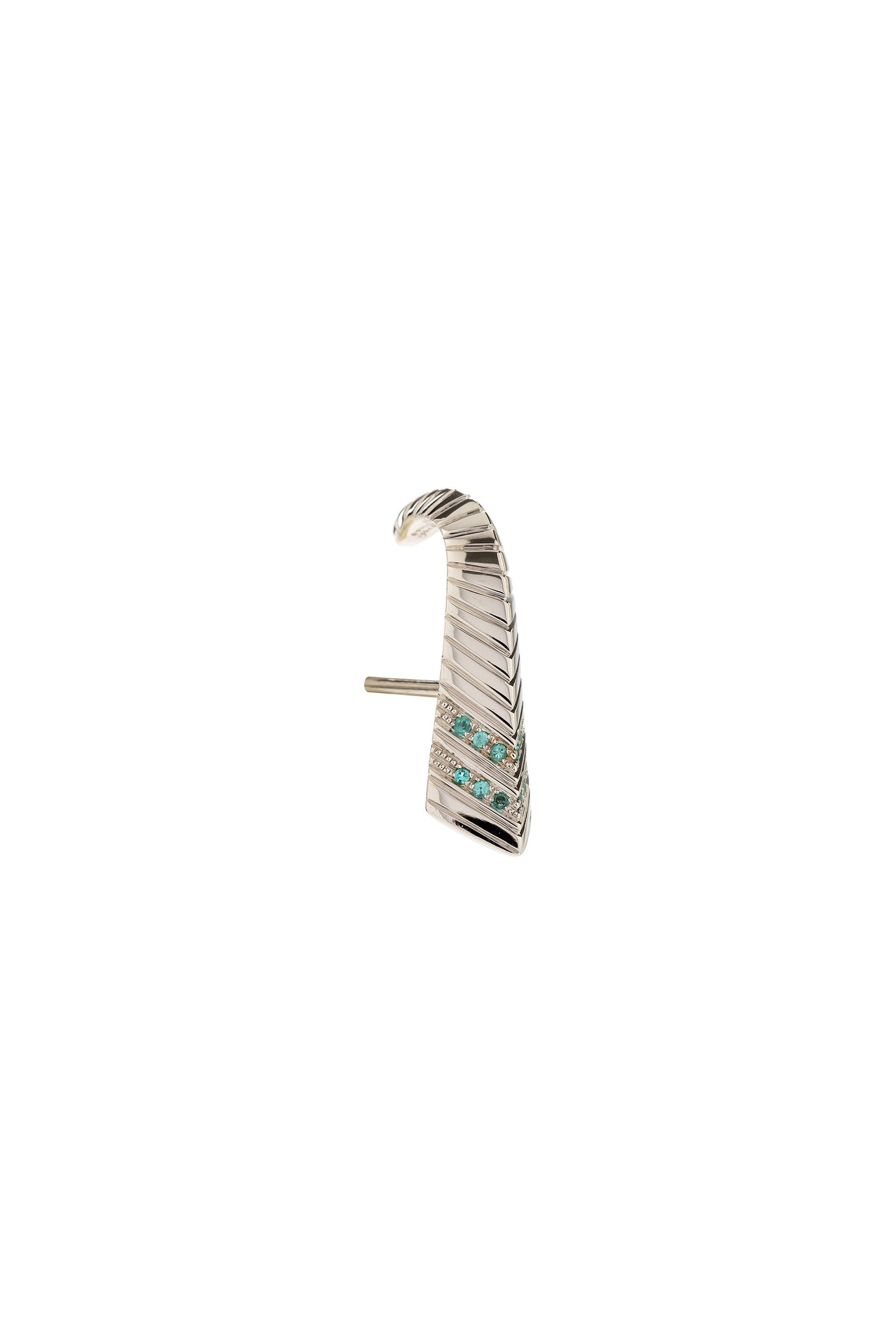 Paraiba tourmaline Embrace earrings in 18k white gold