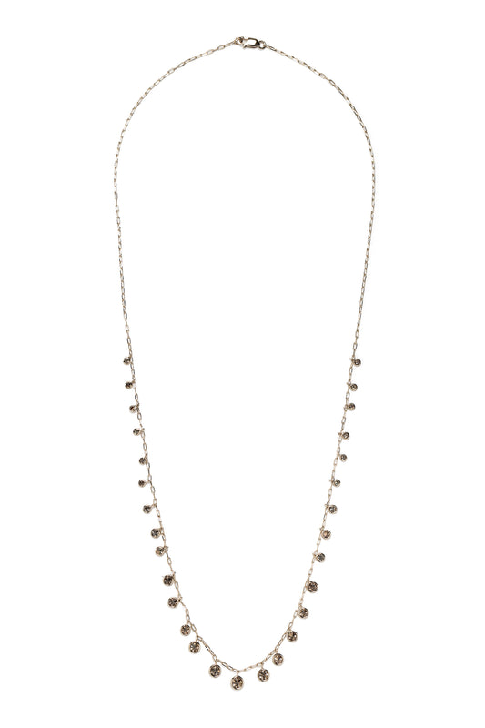 Brown diamond necklace in 18k white gold