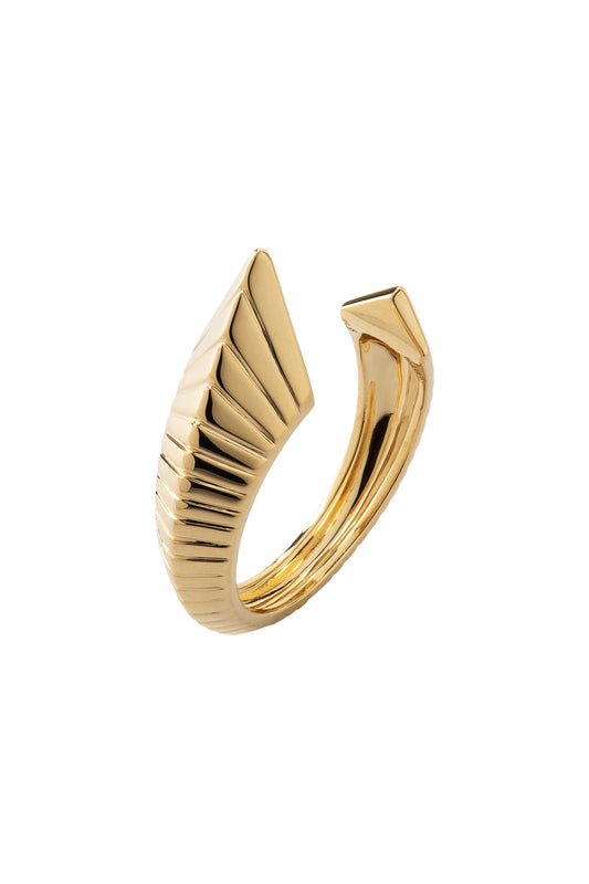 Embrace ring in 18k yellow gold