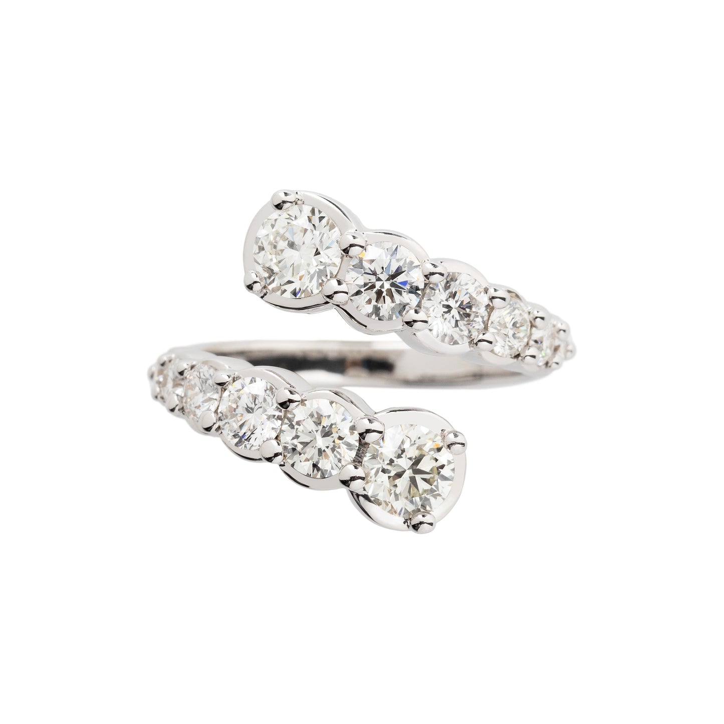 White diamond ring in 18k white gold