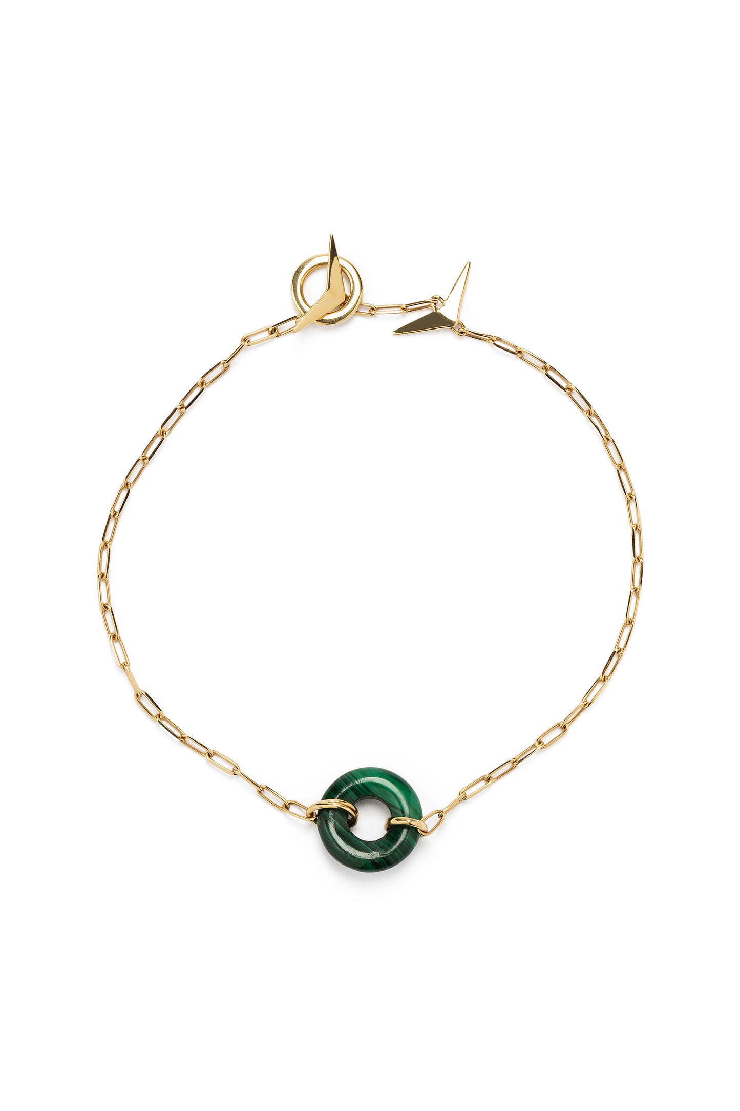 Malachite anklet