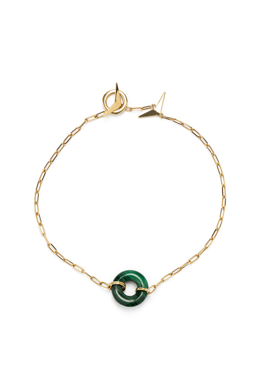 Malachite anklet